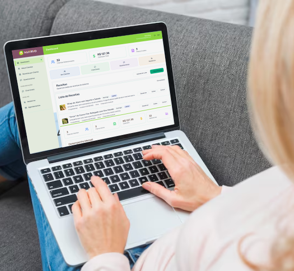 Portal da Nutricionista - Dashboard completo para gerenciar clientes